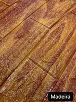 Painel Adesivo 3d Alto Relevo Revestimento 70x77cm Madeira