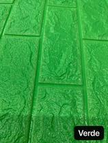Painel Adesivo 3d Alto Relevo Revestimento 70x77cm Verde