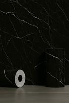 PAINEL ADESIVO DE PAREDE 3D UV MÁRMORE 3Mx60CM PRETO LUAZA