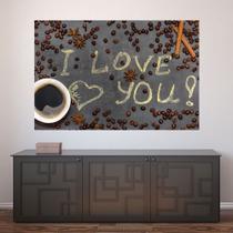 Painel Adesivo de Parede - Amor - Café - 757pnm