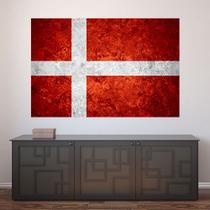 Painel Adesivo de Parede - Bandeira Dinamarca - 1021pnp