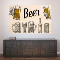 Painel Adesivo de Parede - Cerveja - Bar - 1422pnp