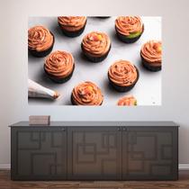 Painel Adesivo de Parede - Cupcakes - Confeitaria - 1171pnm