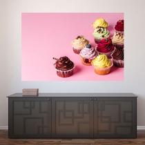 Painel Adesivo de Parede - Cupcakes - Confeitaria - 1173pnp