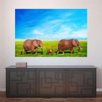 Painel Adesivo de Parede - Elefantes - 649pnp