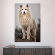 Painel Adesivo de Parede - Lobo Branco - Animais - 1835png