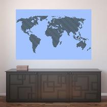 Painel Adesivo de Parede - Mapa Mundi - Mundo - 1366pnp