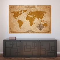 Painel Adesivo de Parede - Mapa Mundi - Mundo - 1371pnp