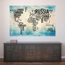 Painel Adesivo de Parede - Mapa Mundi - Mundo - 1416pnm