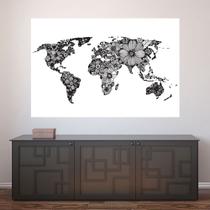 Painel Adesivo de Parede - Mapa Mundi - Mundo - 1814pnm