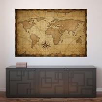 Painel Adesivo de Parede - Mapa Mundi - Mundo - 853pnm