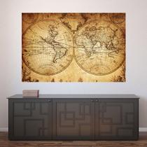 Painel Adesivo de Parede - Mapa Mundi Vintage - 281pnp
