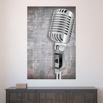 Painel Adesivo de Parede - Microfone - Música - 1645pnp Painel Adesivo de Parede - Microfone - Música - 1645pnp