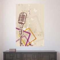Painel Adesivo de Parede - Microfone - Música - 1652pnp Painel Adesivo de Parede - Microfone - Música - 1652pnp