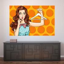 Painel Adesivo de Parede - Pin-up - Mulher - 876pnm