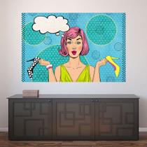 Painel Adesivo de Parede - Pin-up - Mulher - 880pnp Painel Adesivo de Parede - Pin-up - Mulher - 880pnp