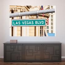 Painel Adesivo de Parede - Placa - Las Vegas - 1673pnm