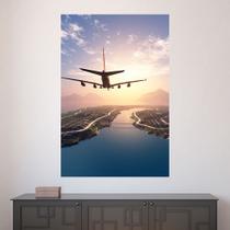 Painel Adesivo de Parede - Pôr do Sol - Avião - 1459png Painel Adesivo de Parede - Pôr do Sol - Avião - 1459png