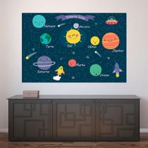 Painel Adesivo de Parede - Sistema Solar - Infantil - 1871pnp