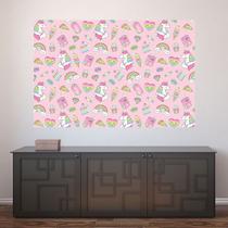 Painel Adesivo de Parede - Unicórnios - Infantil - 1302pnm