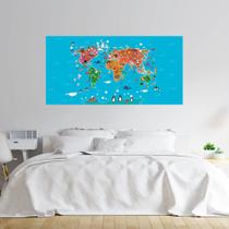 Painel Adesivo Papel de Parede Mapa Mundi N015299 m²