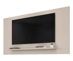 Painel Aéreo Suspenso Embutido De Parede Smart Tv 60 Sala Estar 1 Prateleira Esmeralda 1,58m Casa D - Offwhite