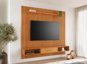 Painel Alívio Para Tv Até 65" Com Nicho JCM - Cinamomo