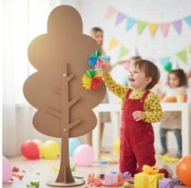 Painel arvore 120 cm em mdf display com base decoração festa pegue e monte