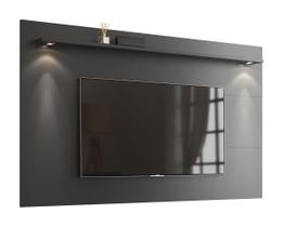 Painel Aspen 2.2 Prateleira com Led TV 75' Preto - M&A