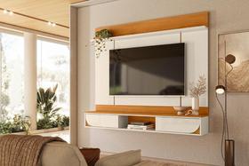 Painel Aura para TV de até 65 polegadas - Cinamomo Off White - Madetec