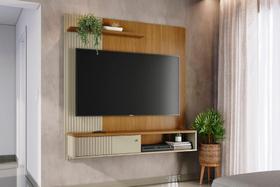 Painel Aurora para TV de até 65 polegadas - Cumaru Opala - Madetec Painel Aurora para TV de até 65 polegadas - Cumaru Opala - Madetec