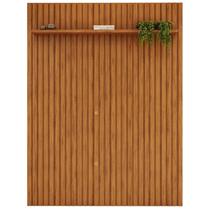 Painel Bali Ripado Para Sala TV 65 Polegadas 183x240cm Freijó - Leartam Móveis