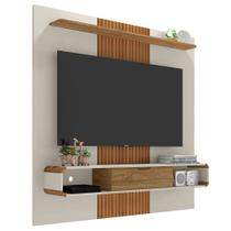 Painel Bancada Suspensa Para TV Até 65 Polegadas Lisboa Off White/Cinamomo/Ripado - Bechara Painel Bancada Suspensa Para TV Até 65 Polegadas Lisboa Off White/Cinamomo/Ripado - Bechara