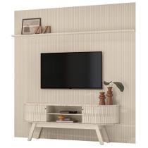 Painel Bancada Tv 75" Laguna Madetec Calacata Off White