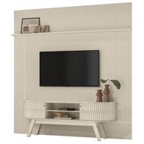 Painel Bancada Tv 75 Pol 245x238 cm Laguna Calacata Off White MADETEC Painel Bancada Tv 75 Pol 245x238 cm Laguna Calacata Off White MADETEC