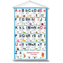 Painel Banner de Lona Alfabeto Concreto 4 Formas - 100cm x 60cm - Didático - Aprendizagem Painel Banner de Lona Alfabeto Concreto 4 Formas - 100cm x 60cm - Didático - Aprendizagem