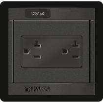 Painel Blue Sea Systems 1479 360 com tomada dupla de 120 V AC