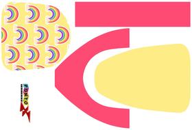 Painel Bolsa Lateral Arco Iris - Sintético Doll Estampado