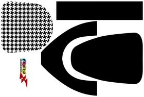 Painel Bolsa Lateral Pied Poule Preto e Branco - Sintético Doll Estampado