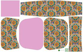 Painel Bolsa Marilene Mandalas - Rosa
