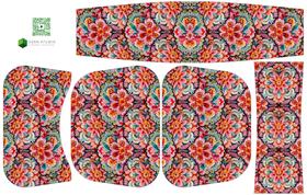 Painel Bolsa Marilene Mandalas Rosas e Vermelhas