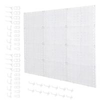 Painel Branco De Ferramentas Organizador Plastico Ajustável 69x89cm Modular Ajustável Facil de Instalar