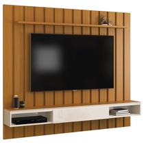 Painel Brise Com Nicho 180cm para TV até 75 Polegadas EDN Cor Cedro Off White