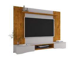 Painel Búzios Para Tv de 65" Naturalle/Off-White - Bechara Painel Búzios Para Tv de 65" Naturalle/Off-White - Bechara