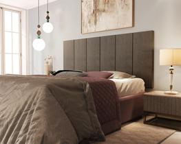 Painel Cabeceira Box Lorena King 1,95 Million Marrom - Comprar Moveis em Casa Painel Cabeceira Box Lorena King 1,95 Million Marrom - Comprar Moveis em Casa