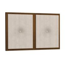 Painel Cabeceira Box Solteiro 0,90 Duda Madeira Suede Bege