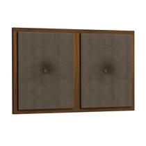 Painel Cabeceira Box Solteiro 0,90 Duda Madeira Suede Marrom