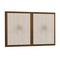 Painel Cabeceira Box Solteiro 0,90 Madeira Suede Bege