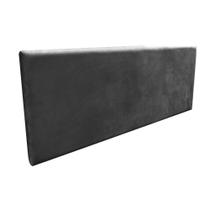 Painel Cabeceira Cama box Solteiro 90 Cm Ayumi Suede Preto - Móveis Mafer