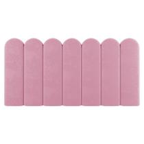 Painel Cabeceira Cama Box Solteiro Lana 90cm Suede Rosa - Abmaza